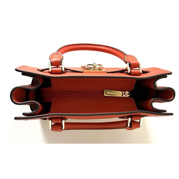 New Michael Kors Hamilton Small Leather Satchel Red Clay - Picture 4 of 7